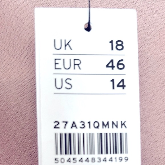 Topshop NWT Matte Satin Midi Skirt Large Pink 14 US - Picture 3 of 4